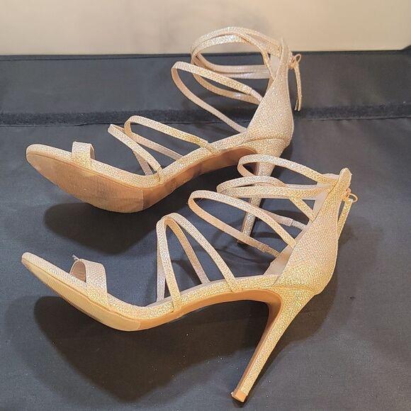 BRAND NEW DREAM PAIR OPEN-TOE  ANKLE STRAPPY BACK ZIPPER HIGH HEELED SANDALS - Picture 11 of 16